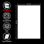 OcePor 100 Sheets White Cardstock 8.5” x 14”, 92lb/250gsm Black Card Stock - Image 2