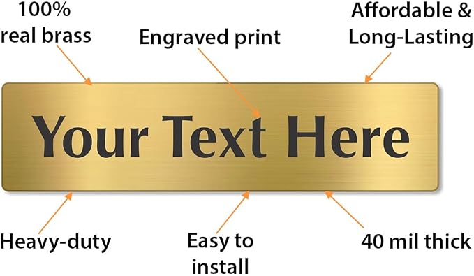 SmartSign Custom Brass Sign - Image 3