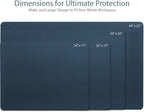 Vine Creations Leather Desk Mat Large 44" x 22", Desk Protector Mat, PU Leather - Image 2