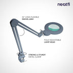 Neatfi XL Bifocal LED Magnifying Lamp, 7-Inch Acrylic Lens, 5D/20D Magnification - Image 5