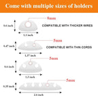 Shintop Cable Clips, 16 Pack White Cord Holder Adhesive Cable Organizer Wire - Image 2