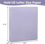 CIXILDTS 1-Inch Round Ring Binders, Standard 3 Ring Binder Fit Letter Size Paper - Image 2