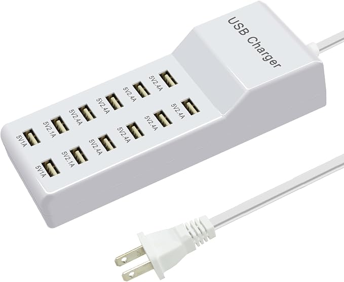 USB Charging Station with 12 Port Power Strip Fast Charging hub by Unknown