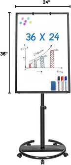 Mobile Whiteboard – 36 x 24 inches Portable Magnetic Dry Erase Board - Image 7