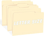 File Folder, RAZCC 100 Pack 1/3 Cut Tab File Folders Letter Size, Manila Folders - Image 6