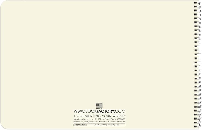 BookFactory Accounting Ledger Notebook/Large 13 Column Accounting Ledger - Image 4