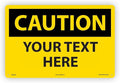 Custom OSHA Style Caution Sign 12" x 18" Aluminum Sign, Customizable "Your Text by NMC