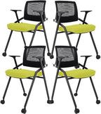 SLKJChr 4 Pack Foldable Office Chairs by SLKJChairs