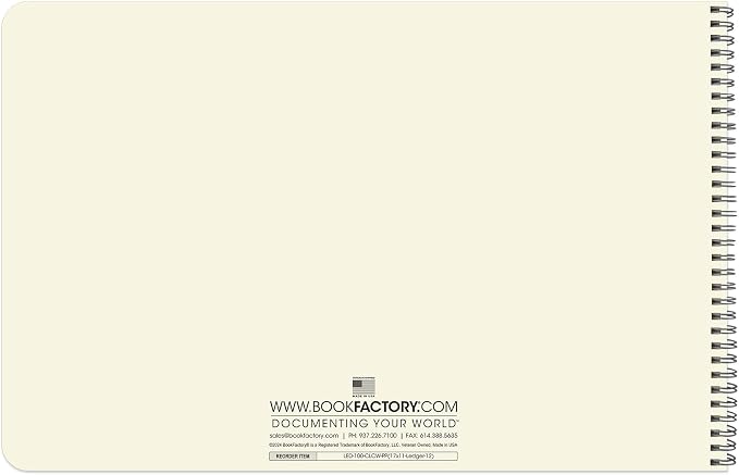 BookFactory Accounting Ledger Notebook/Large 12 Column Accounting Ledger - Image 4
