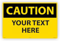Custom OSHA Style Caution Sign 24" x 36" Aluminum Sign, Customizable "Your Text by NMC