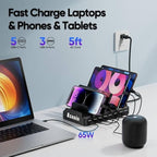 300W Charging Station for Multiple Devices, 8 Port Multi USB C Fast Charger - Image 2