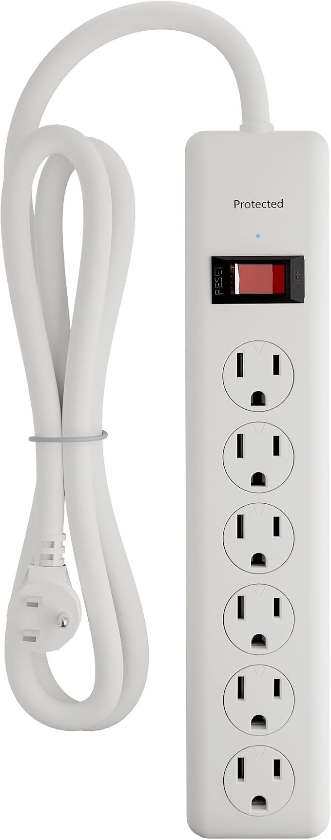 BN-LINK 6-Outlet Power Strip Surge Protector 1-Pack, 4-Foot Extension Cord by BN-LINK