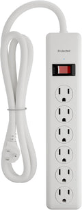 BN-LINK 6-Outlet Power Strip Surge Protector 1-Pack, 4-Foot Extension Cord by BN-LINK