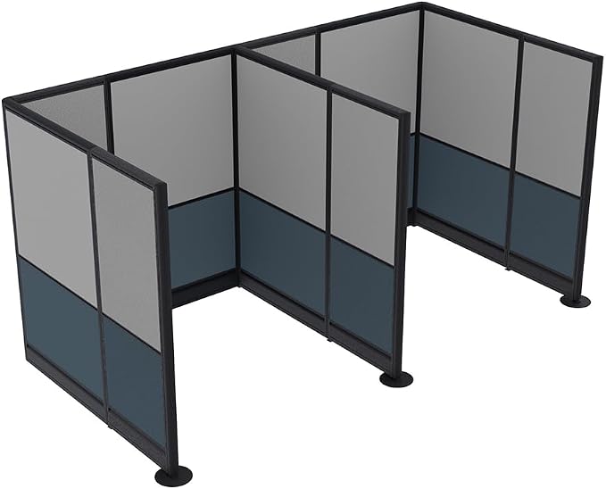 2 Person Workstation Wall Partition | Cubicle Workstations | Privacy Office by SKUTCHIDesignsInc
