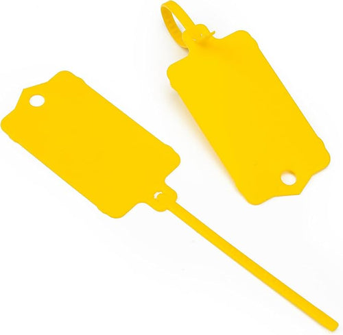 100pcs Blank Plastic Tags for Labeling Reusable Hanging Tags Ties Key Tag - Image 2