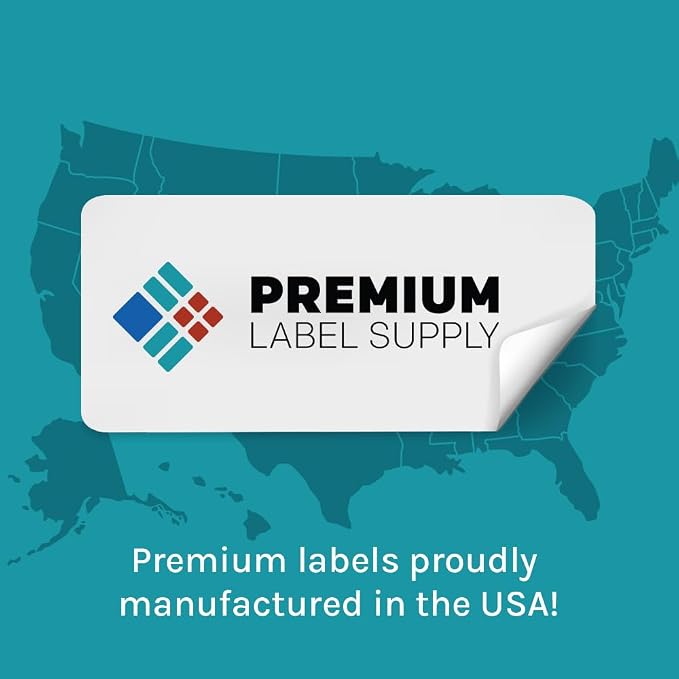 Premium Label Supply Waterproof Matte White Sticker Labels – 4" x 3.33" – - Image 2