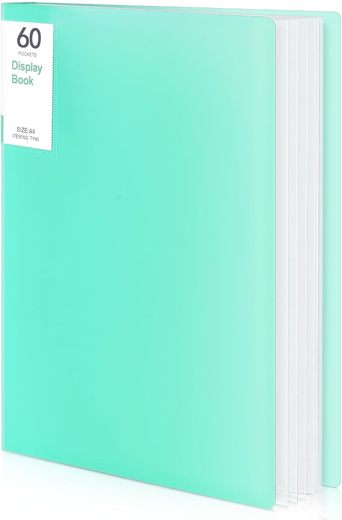 Phyxin Portfolio Binder, 60-Pocket Portfolio Folder 8.5" x 11", Displaying 120 by Phyxin