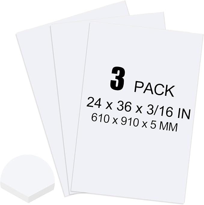 ToLanbbt 3 Pack White Foam Board, Displaying by ToLanbbt
