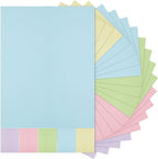 Sinmoe 100 Sheets 5 Shades Cardstock Paper 8.5 x 11 Inches 180gsm Solid Core by Sinmoe