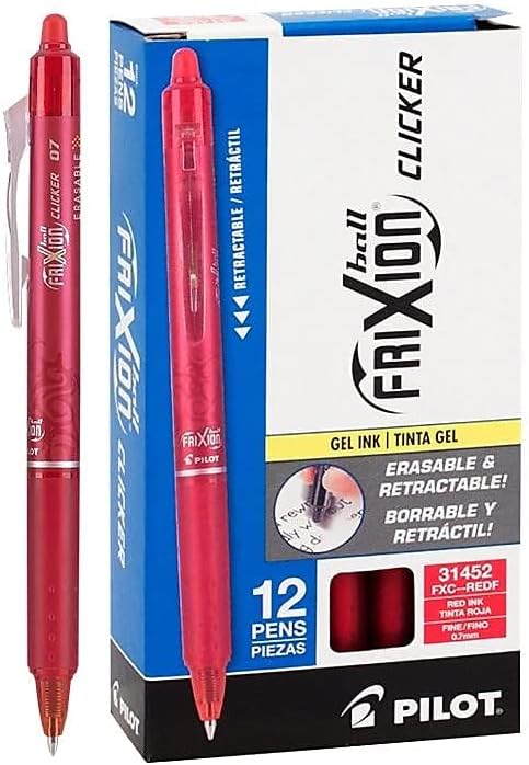 Pilot FriXion Clicker Erasable Gel Pens, Fine Point, Smooth Writing Pens - Image 2
