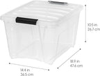IRIS USA 32 Qt Stackable Plastic Storage Bins - Image 2