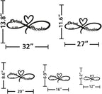 Personalized Valentines Metal Wall Sign, Custom Infinity Heart Love Couple Name - Image 4