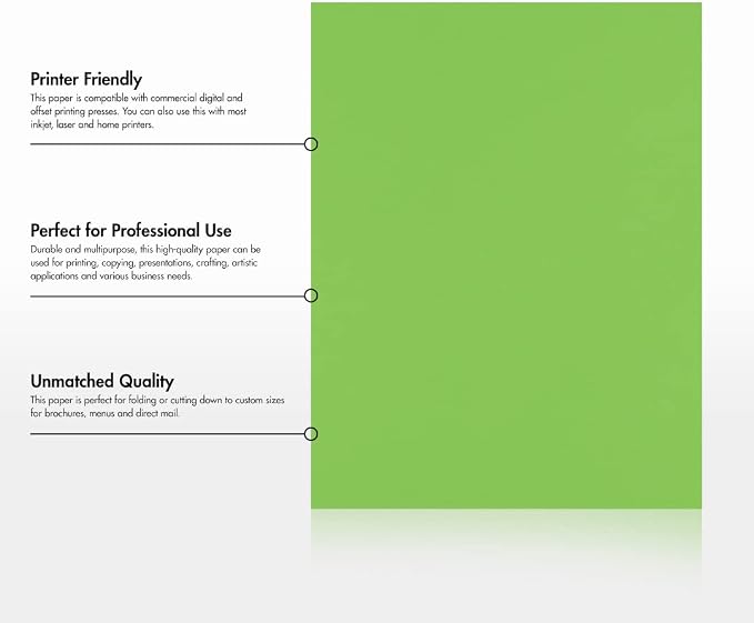LUXPaper 8.5" x 11" Paper | Letter Size | Limelight Green | 80lb. Text | 50 Qty - Image 8