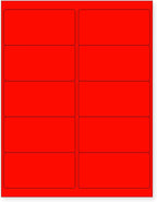 NextDayLabels - 8-1/2 x 11" Neon Color High Light Fluorescent Labels by NextDayLabels