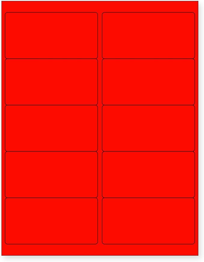 NextDayLabels - 8-1/2 x 11" Neon Color High Light Fluorescent Labels by NextDayLabels