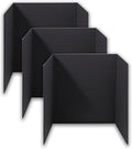 3-Pack Black Trifold Display Boards, 24 x 16 Inches Tri-Fold Corrugated by LonlyEagle