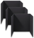 3-Pack Black Trifold Display Boards, 24 x 16 Inches Tri-Fold Corrugated by LonlyEagle