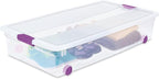 Sterilite 16-Pack 60 Quart ClearView Latch Box, Wheeled Underbed Organizer Bins - Image 7