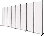 MAYOLIAH 8-Panel White Room Divider 6ft Tall Folding Privacy Screen Portable by MayoliahHome