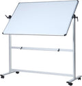 VIZ-PRO Double-Sided Magnetic Mobile Whiteboard, 44 x 30 Inches Aluminium Frame by VIZ-PRO