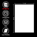 OcePor 100 Sheets White Cardstock 13” x 19”, 92lb/250gsm Black Card Stock - Image 2