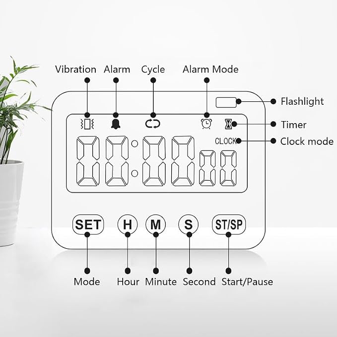 GH 99 Hours Full Featured Timer, Reminder Mode, Timing Function, Compatible - Image 4