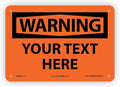 Custom OSHA Style Warning Sign 7" x 10" Aluminum Sign, Customizable "Your Text by NMC