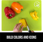 GORILLA GRIP 100% BPA-Free Flexible Cutting Board Set of 5, Durable Plastic Mats - Image 9