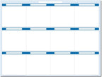 Sky Blue 12 Section Task, Objective and Goals Planning System Horizontal 18" - Image 2