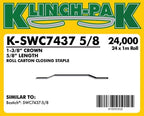 Klinch-Pak K-SWC7437-5/8, 5/8" Leg by 1-3/8" Roll Staples, 000 per Package - Image 5