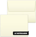 Blank Cream Natural Flat Note Cards and Envelopes – Heavyweight Off-White Cards by SSuperfinePrinting