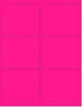 8-1/2 x 11" Neon Color High Light Fluorescent Labels by NextDayLabels