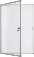 BIBOC 36x24 Inches Lockable Bulletin Boards White Board Frame Enclosed Display by BIBOCOFFIC
