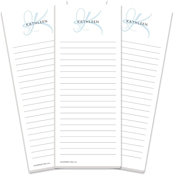 Current Initial Personalized Lined Notepad Set – Set of 3, 50-Sheet Pads by Current