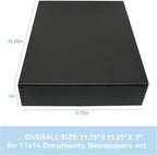 Lineco, 11x14 Black Museum Archival Storage Box, Drop Front Design, - Image 2