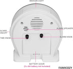FAMICOZY 4.5" No Ticking Analog Alarm Clock, Silent Readable - Image 6