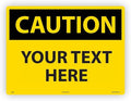 Custom OSHA Style Caution Sign 18" x 24" Aluminum Sign, Customizable "Your Text by NMC