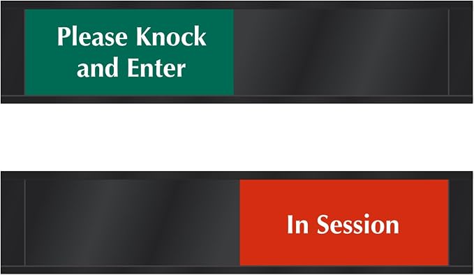 SmartSign Privacy Sign Please Knock And Enter/In Session Door Slider Sign by SmartSign