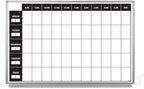 Work Week Dry-Erase Scheduling Whiteboard 60" x 40" by CreativeSafetySupply