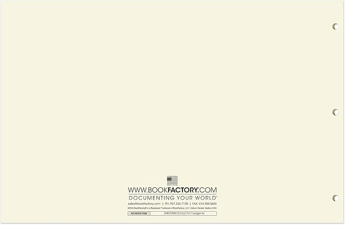 BookFactory Ledger Sheets/Large 4 Column Accounting Ledger Columnar Loose Leaf - Image 3